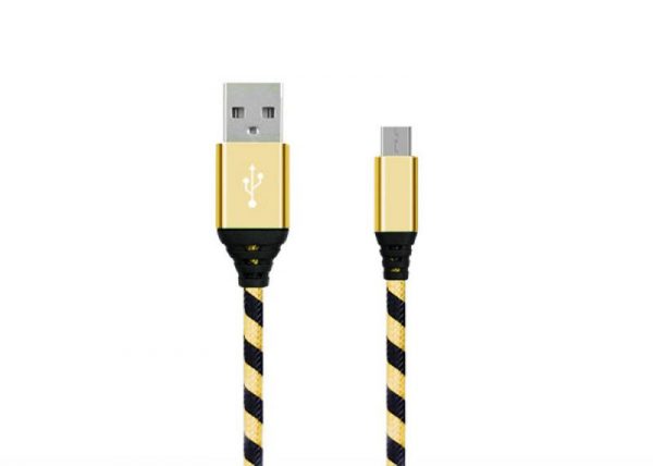 MICRO USB CABLE - BLACK/GOLD