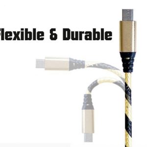 MICRO USB CABLE - BLACK/GOLD 2 -
