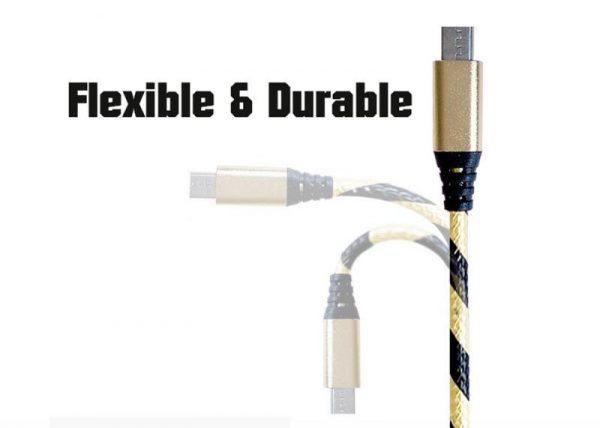 MICRO USB CABLE - BLACK/GOLD - Image 3