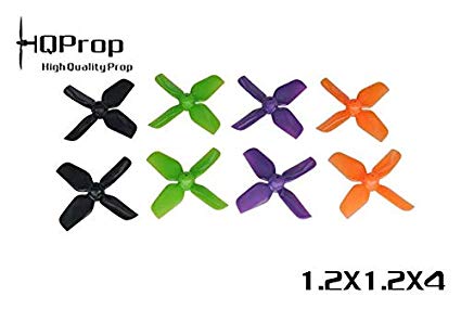 HQProp 1.2x1.2x4 Micro Whoop Propellers (0.8mm Shaft - Set of 4) Pick Your Color 1 - HQProp