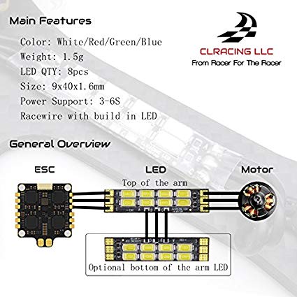 CLRacing Race LED/PCB Wire 4 Pack - Pick Your Color and Size 8 -