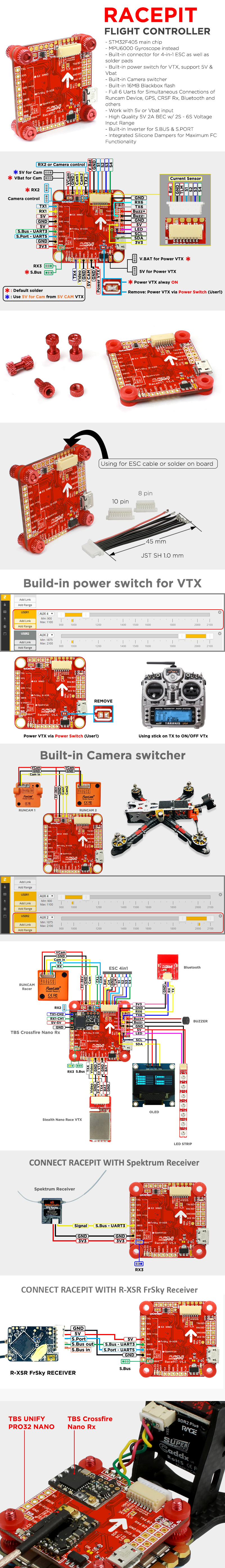 FuriousFPV RacePit F4 Flight Controller 5V BEC, Black Box, OSD 5 - Furious FPV