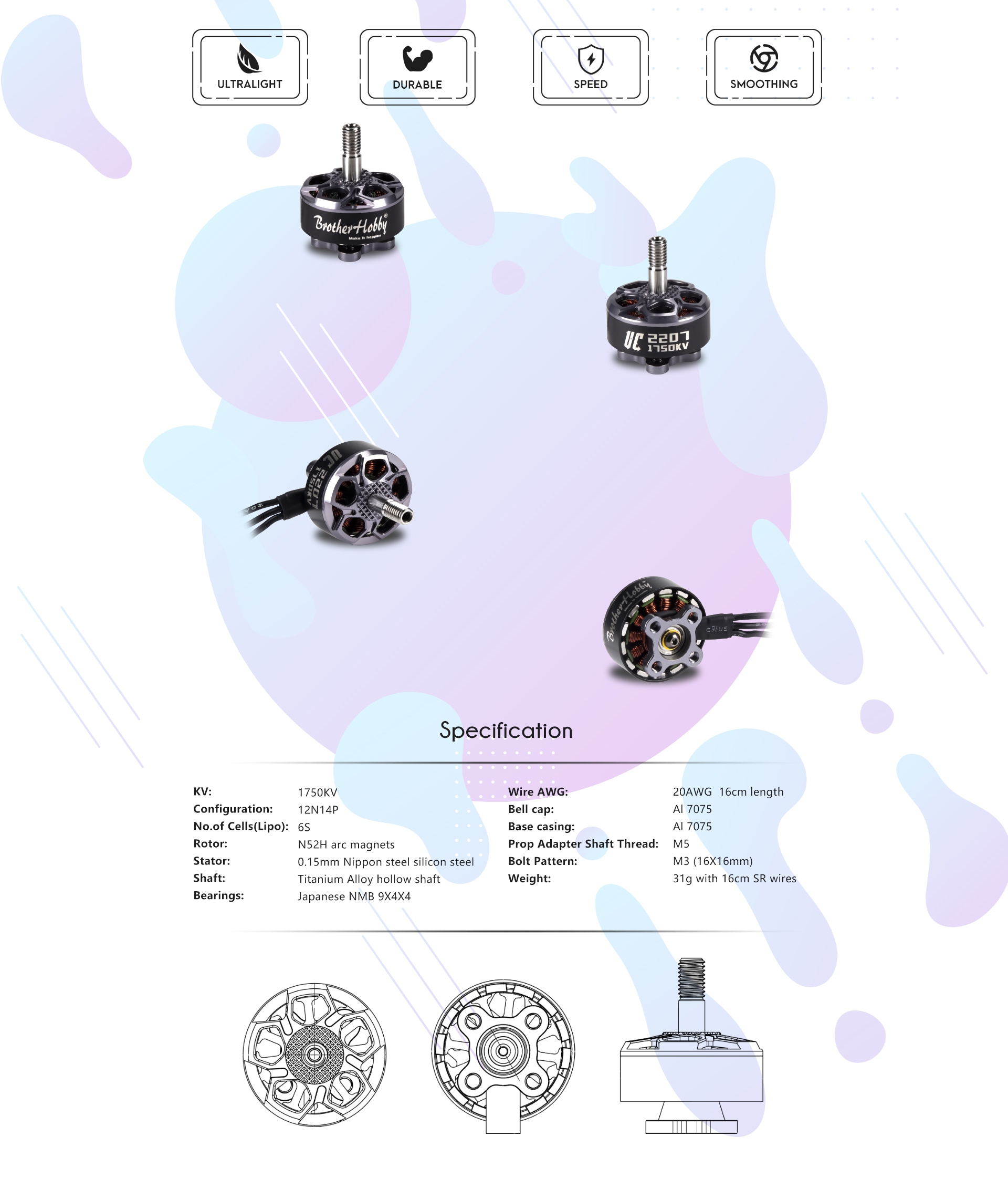 BrotherHobby uc 2207 technical specs