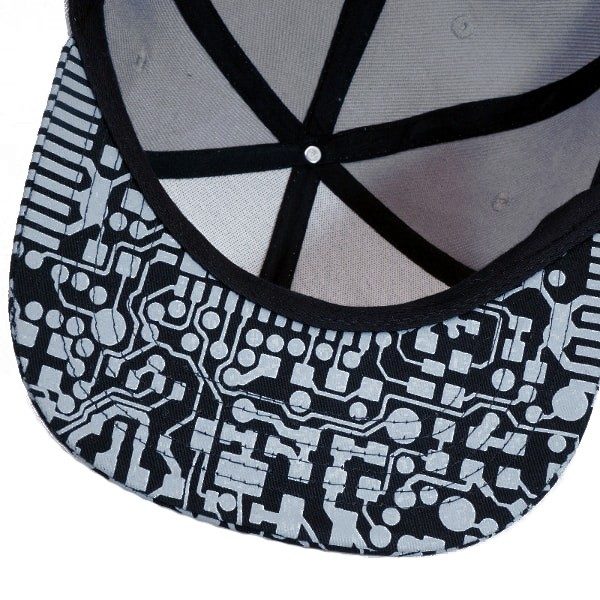 BrainFPV Snapback Cap- Circuit Brim Hat (Black & Grey) 3