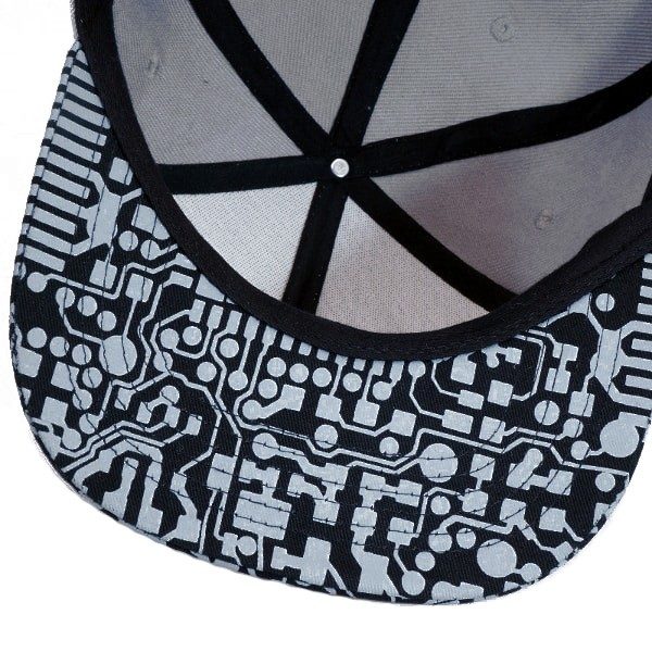 BrainFPV Snapback Cap- Circuit Brim Hat (Black & Grey) 3 - BrainFPV