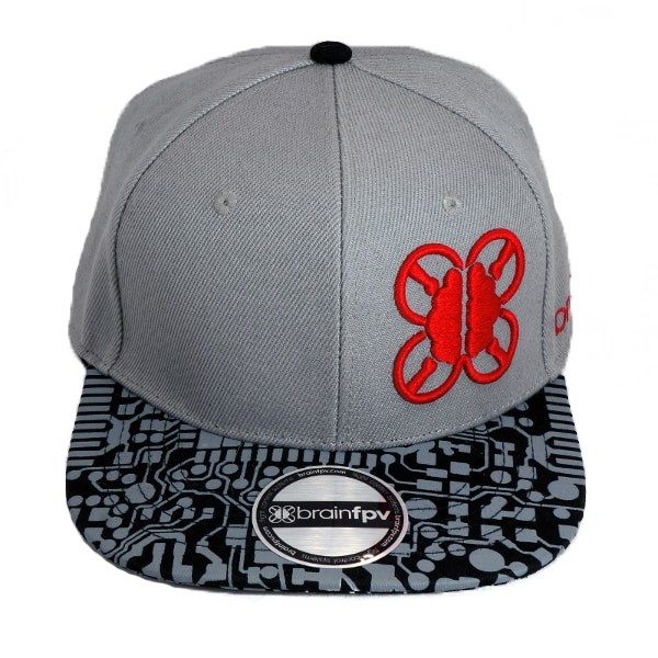 BrainFPV Snapback Cap- Circuit Brim Hat (Black & Grey) 1 - BrainFPV