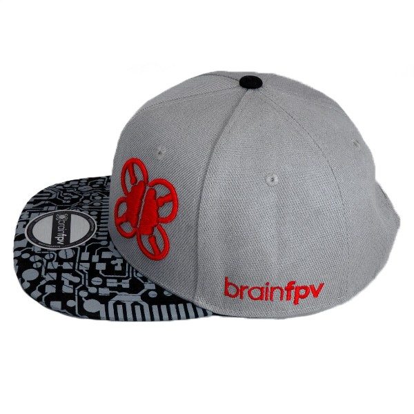 BrainFPV Snapback Cap- Circuit Brim Hat (Black & Grey) 4