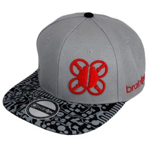 BrainFPV Snapback Cap- Circuit Brim Hat (Black & Grey) 9 - BrainFPV