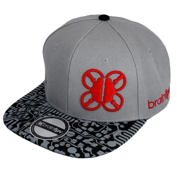 BrainFPV Snapback Cap- Circuit Brim Hat (Black & Grey) 5