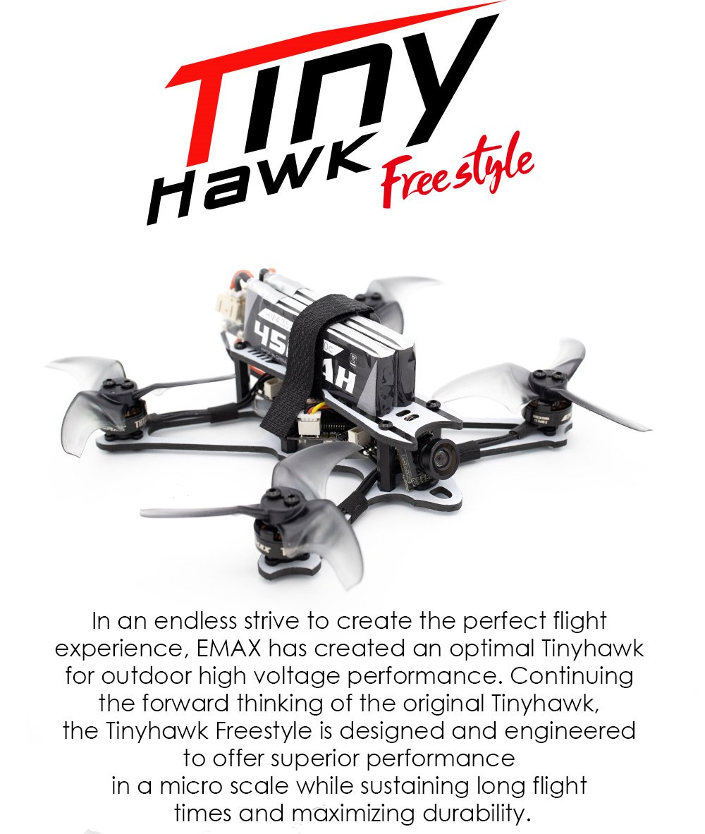 EMAX Tinyhawk Freestyle 115mm - 2s Micro 2.5inch BNF 17 - Emax