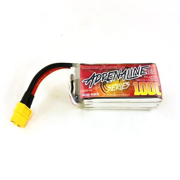 Thunder Power FPV Adrenaline 100C V2.0 LiPo 1300mAh 4-Cell 14.8V 1 - Thunder Power RC