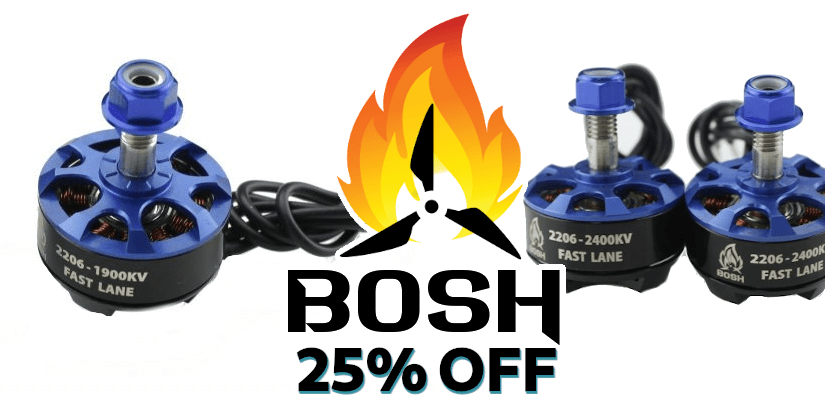 bosh fpv racing motors sale banner 25% off