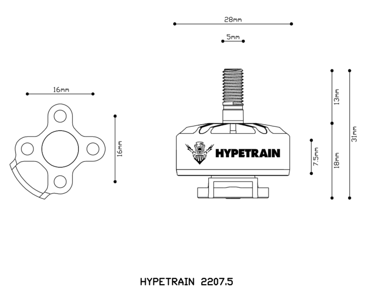 Hypetrain Vanover 2207.5 1860Kv Motor by Rotor Riot & Captain Vanover 16 - HypeTrain