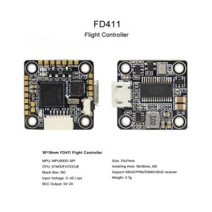 HGLRC FD411 2-4s 16x16 Flight Controller for Toothpick 9 - HGLRC