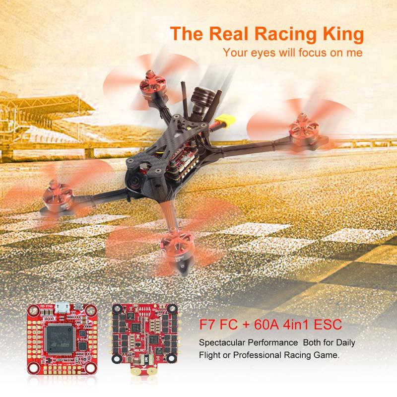 HGLRC Wind5 F7 60A 6S / 1600kv FPV Racing Drone - PNP 22 - HGLRC