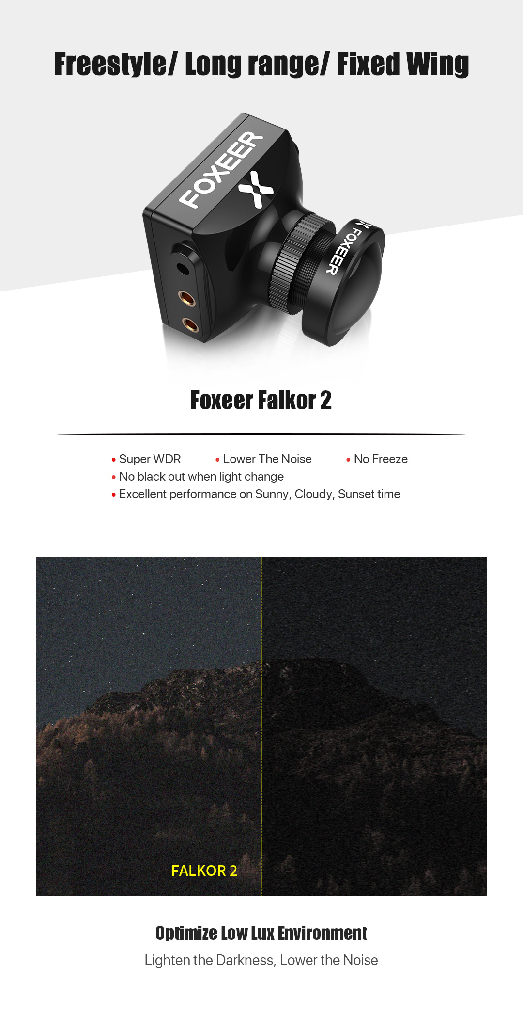 Foxeer Falkor 2 1200TVL FPV Camera Freestyle Long Range (Pick Your Color) 11 - Foxeer