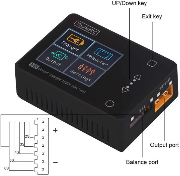 ToolkitRC M6 Portable LiPo Battery Balance Charger (Pick Your Color) 4 - ToolkitRC