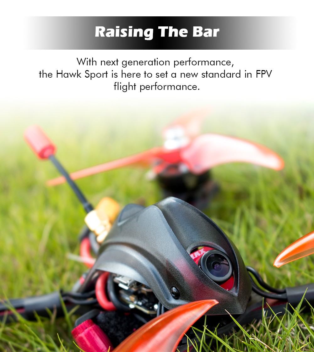 EMAX Hawk Sport BNF FPV Racing Drone - 1700Kv/2400Kv 12 - Emax