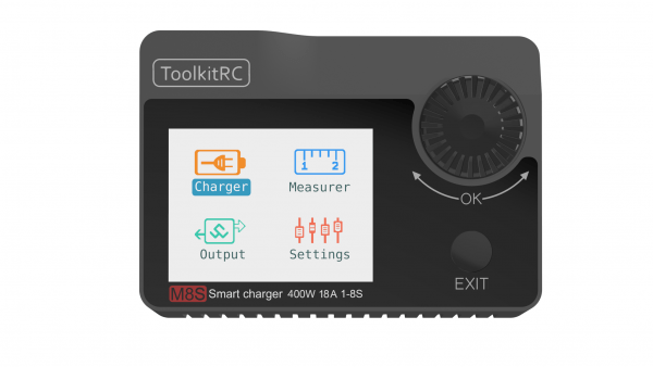 ToolkitRC M8s 400W 18A LiPo Battery Charger and Servo Tester (Pick Your Color) 3 - ToolkitRC