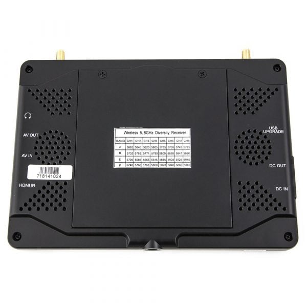 7" Lumenier Slim LCD FPV Monitor w/ 5.8GHz 32CH Diversity Rx, Battery 2 - Lumenier