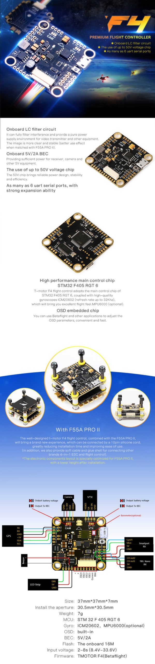 T-Motor F4 Flight Controller 4 - T-Motor