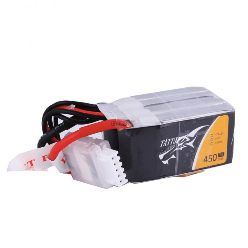 Tattu 4s 450mah XT30 Lipo Battery Pack 14.8V 75C 3 Tattu 14.8V 75C 4S1P 450mAh Lipo Battery Pack with XT30 Plug