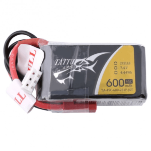 Tattu 600mAh 7.4V 45C 2S1P Lipo Battery Pack with JST-SYP Plug