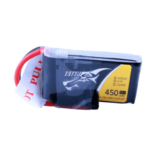 Tattu 75C 1S1P 3.7 v 450mah Lipo Battery Pack with JST-SYP Plug 3 - Tattu