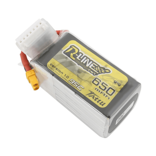 Tattu R-Line 650mAh 22.2V 95C 6S1P Lipo Battery Pack with XT30 Plug - Image 2
