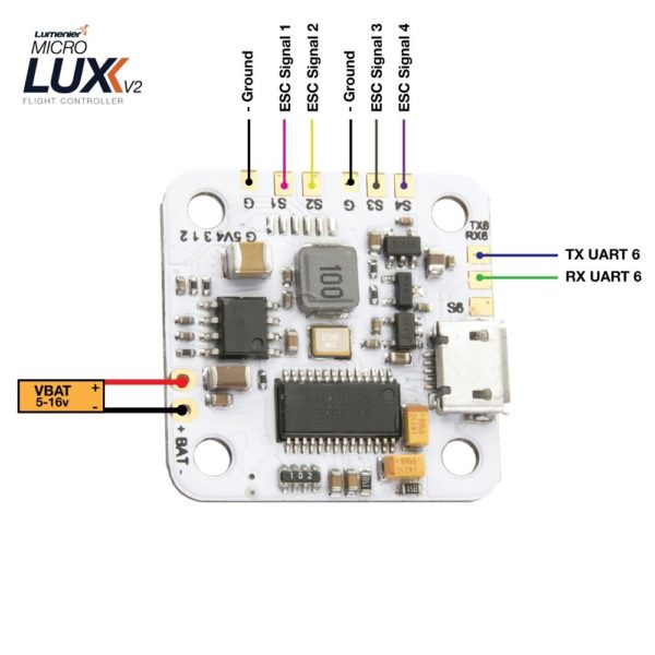 Lumenier MICRO LUX V2 - F4 Flight Controller + OSD 2 - Lumenier
