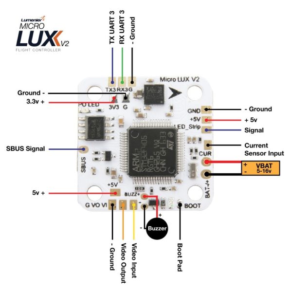Lumenier MICRO LUX V2 - F4 Flight Controller + OSD 3 - Lumenier
