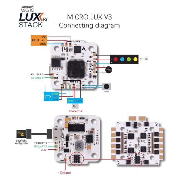 Lumenier MICRO LUX V3 F4 + 30A BLHeli_32 4in1 Stack (FC + ESC Combo) 8 - Lumenier