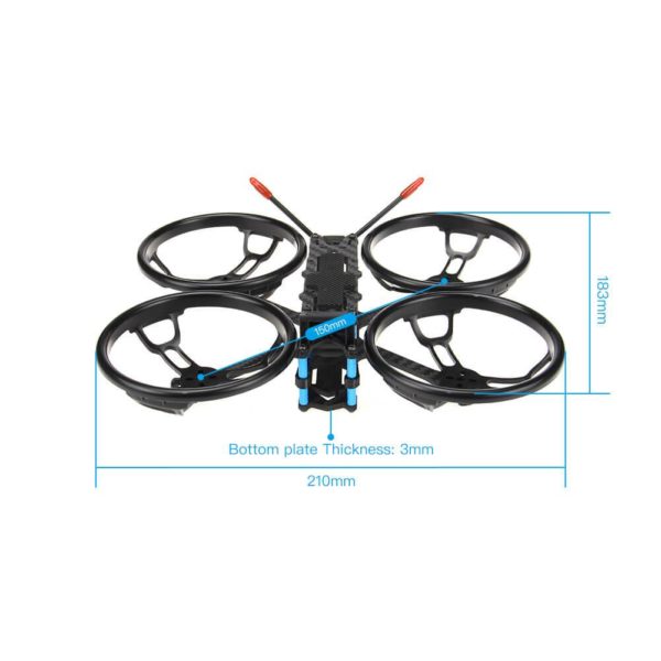 HGLRC Sector150 Freestyle Frame Kit with 3" Propeller Guard - Image 3