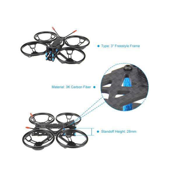 HGLRC Sector150 Freestyle Frame Kit with 3" Propeller Guard 3 - HGLRC