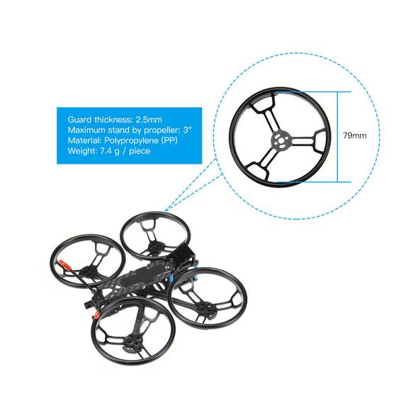 HGLRC Sector150 Freestyle Frame Kit with 3" Propeller Guard 4 - HGLRC