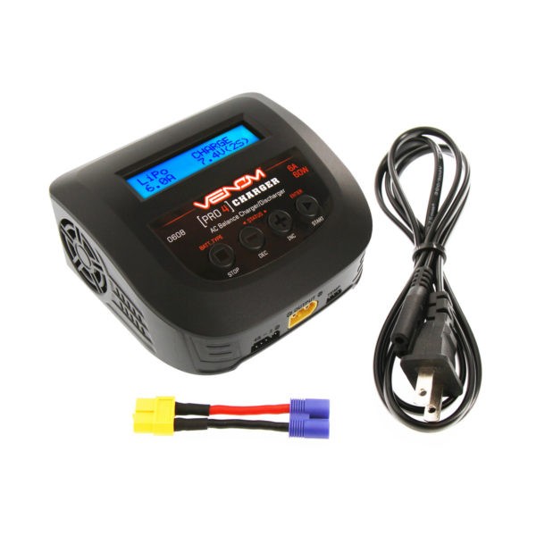 VENOM PRO 4 60W AC 6A LIPO/LIHV & NIMH RC BATTERY BALANCE CHARGER - Image 2