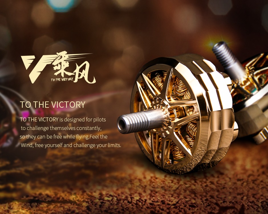 T-Motor V2207.5 Black Iron 1950KV FPV Motor - Glory Gold 5 - T-Motor