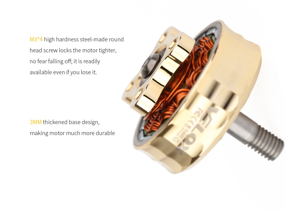 T-Motor V2207.5 Black Iron 1750KV FPV Motor - Sparkling Diamond 6 - T-Motor