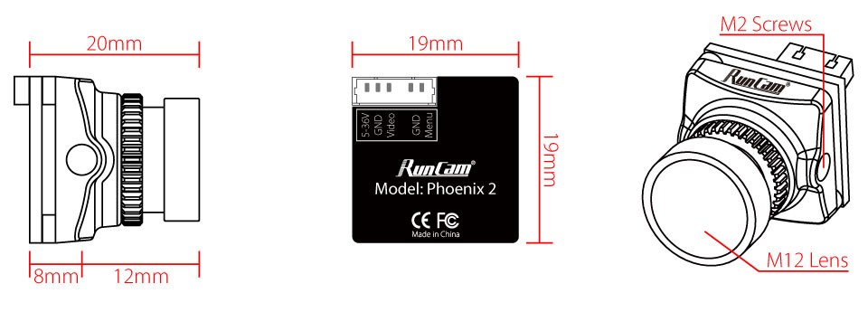 Runcam Phoenix 2 1000TVL 2.1mm FPV Camera - Joshua Bardwell Edition 14 - RunCam