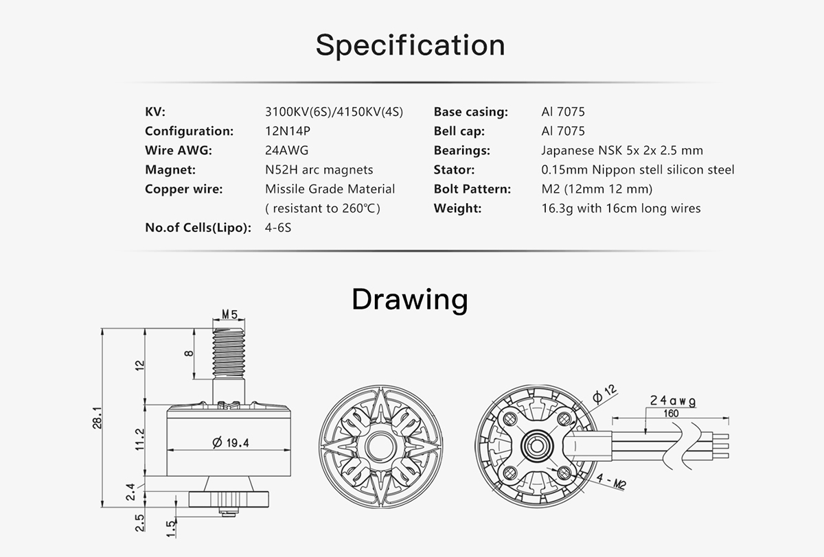 Brotherhobby VY 1507 Motor - 3100Kv/4150Kv 14 - BrotherHobby