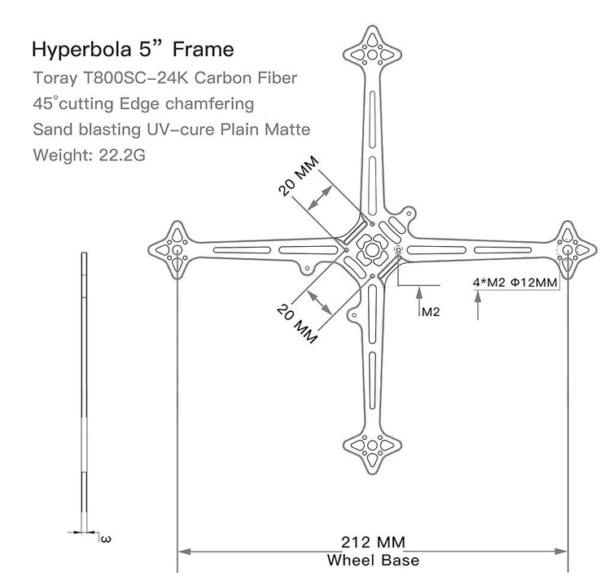 BrotherHobby Hyperbola 5" Racing Drone Frame Kit