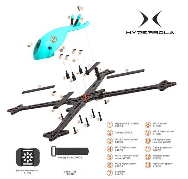 BrotherHobby Hyperbola 5" Racing Drone Frame Kit