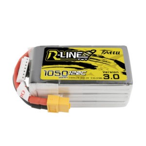 Tattu R-Line Version 3.0 1050mAh 22.2V 120C 6S1P Lipo Battery Pack with XT60 Plug 3 - Tattu