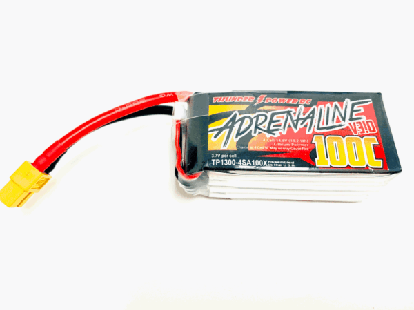 Thunder Power Adrenaline V3.0 1300mAh 4S 100C Lipo Battery 1 - Thunder Power RC