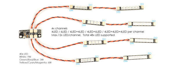 Matek 2812 ARM Light 4 LED (4pcs) - Image 2