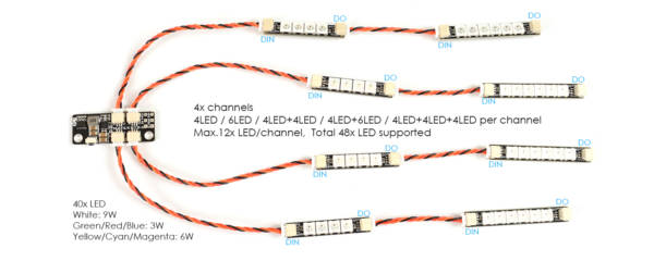 Matek 2812 ARM Light 6 LED (4pcs) 2 - Matek Systems