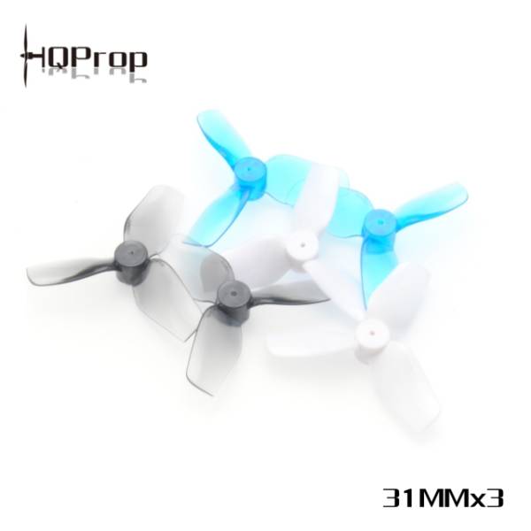 HQProp Micro Whoop Prop 31MMX3 (2CW+2CCW) Blue 1MM Shaft - Image 2