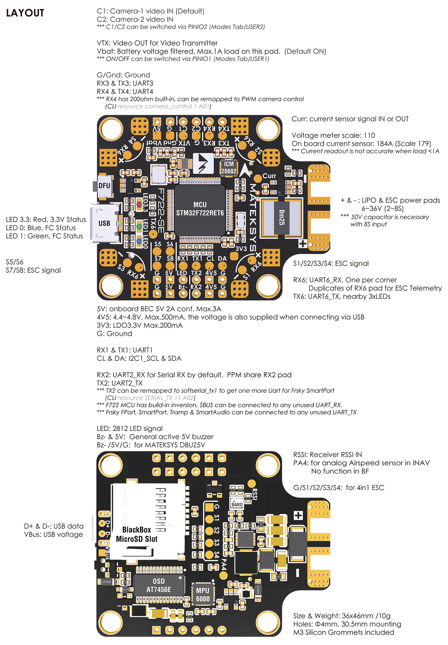 Matek Flight Controller F722-SE 5 - Matek Systems
