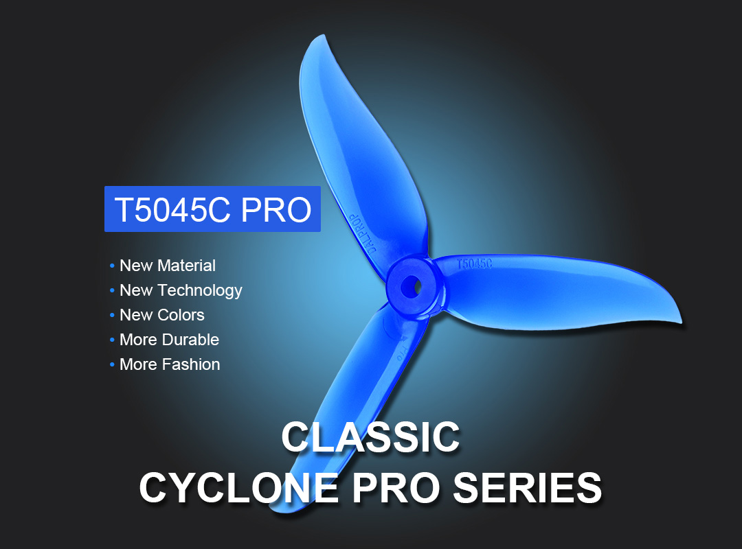 Foxeer Dalprop T5045C Pro Unbreakable Tri-Blade Racing Propellers (10 Pairs) - Pick your Color 2 - DALProp