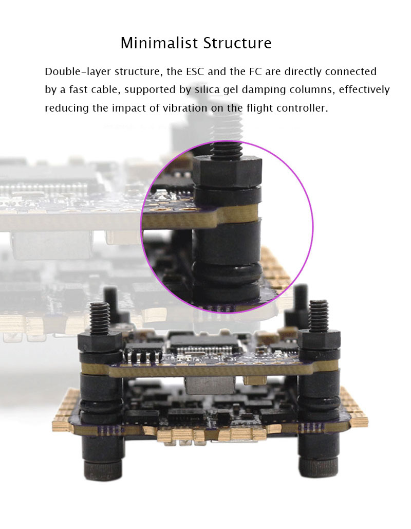 Flycolor X-Tower 2 F7 FC - 60A 4-in-1 ESC 3-6s FPV Racing/Freestyle Stack 6 - Flycolor